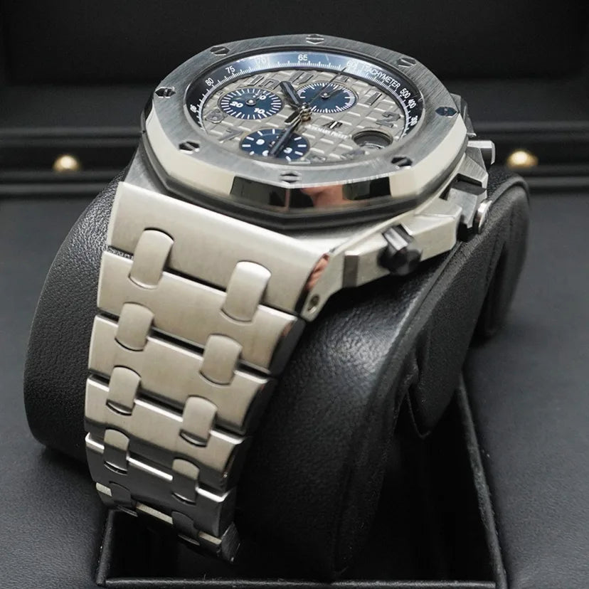 Silver strap - Titanium dark grey dial - Watch - 42mm