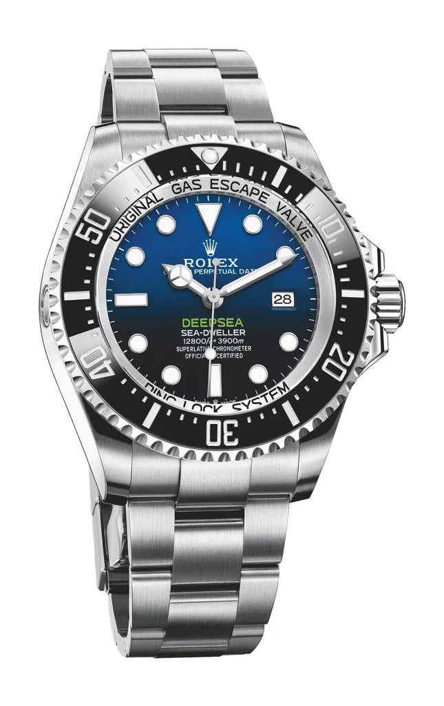 "D-BLUE" color dial watch-silver-44MM