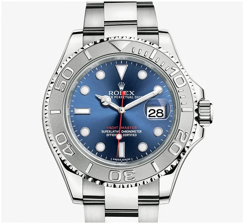Blue dial watch - silver - 40 mm