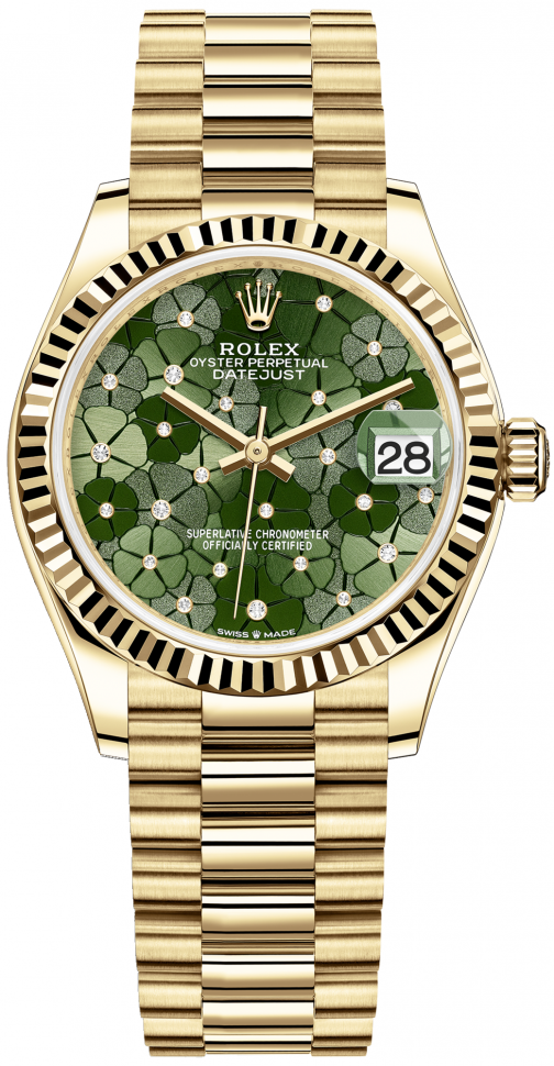 Olive Green Dial Watch - Gold - 31MM