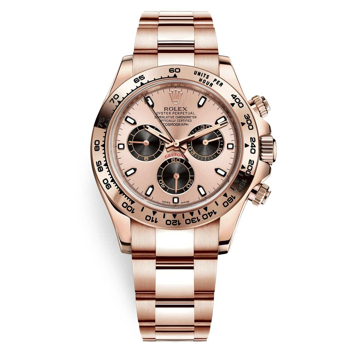 Pink dial - Gold strap - 40 mm