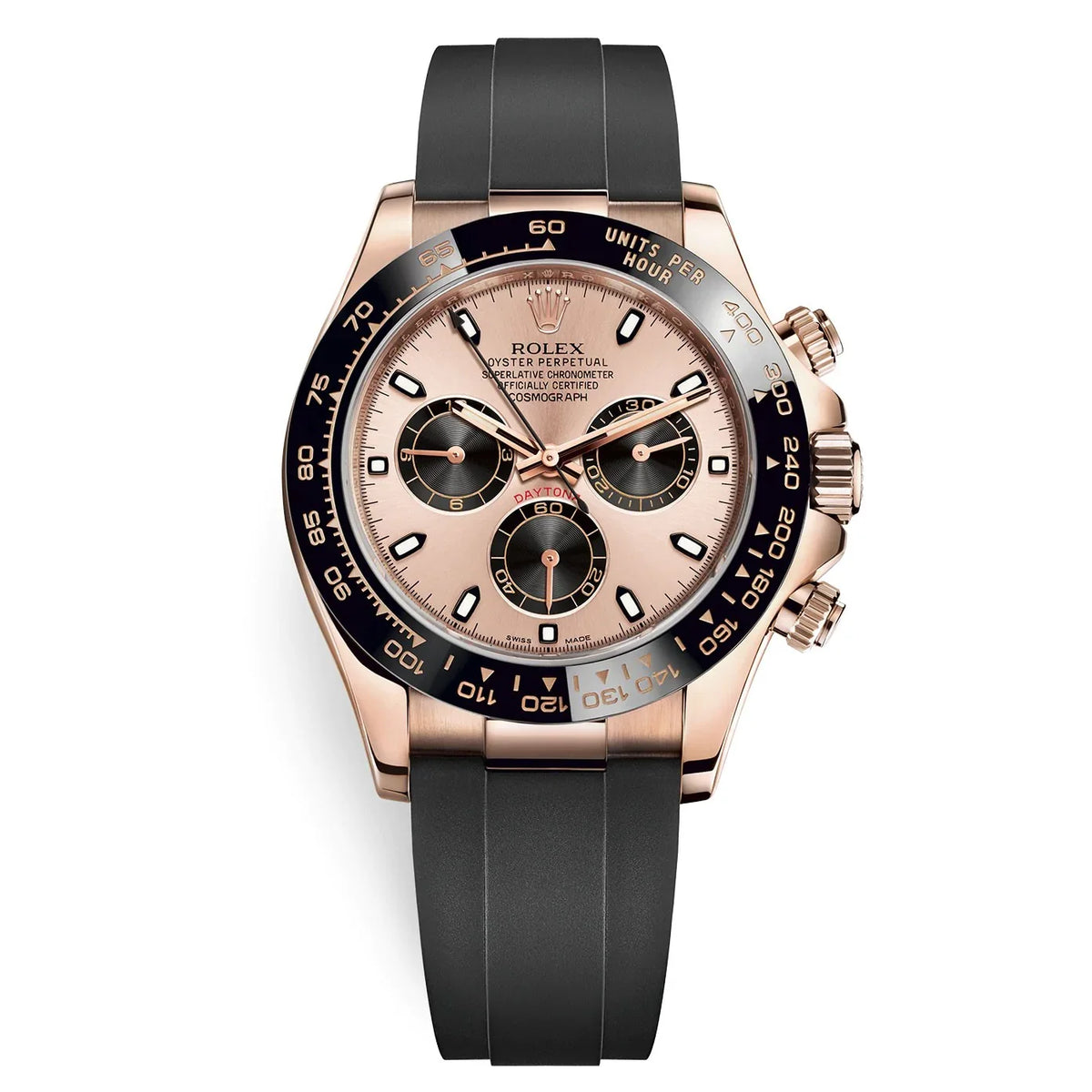 Pink dial - black strap - 40MM