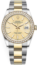 Gold dial watch - Gold bracelet - 36mm