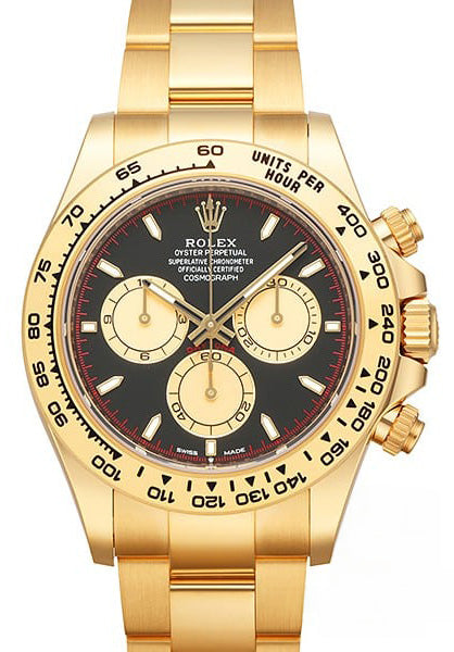 Pure black dial - gold strap - 40MM