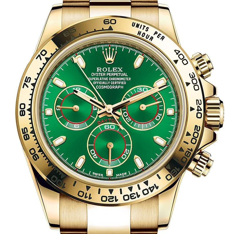 Green dial - Gold strap - 40MM