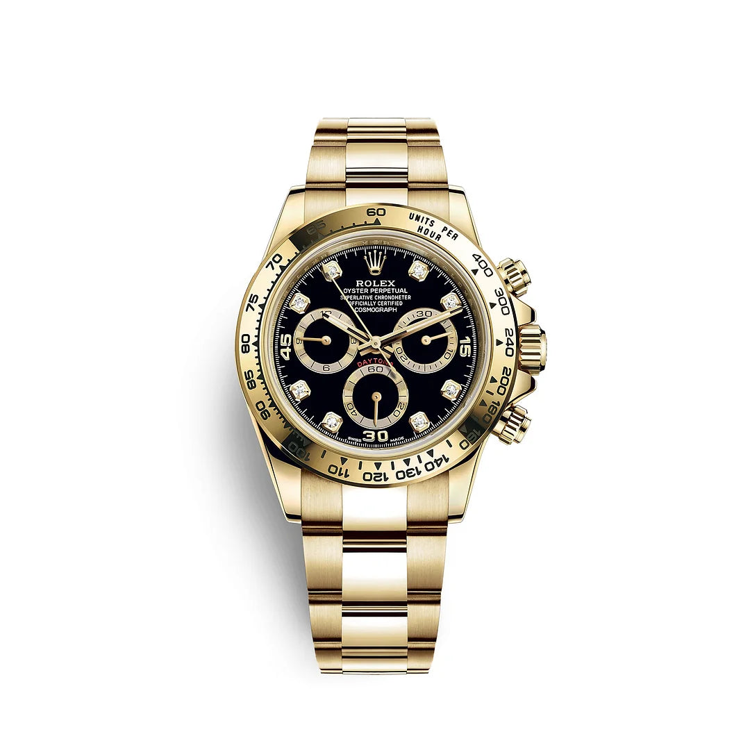 Luxury Watch Black Set with Diamonds Dial- New 40mm