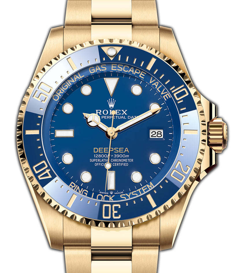 Blue dial watch-gold-44MM