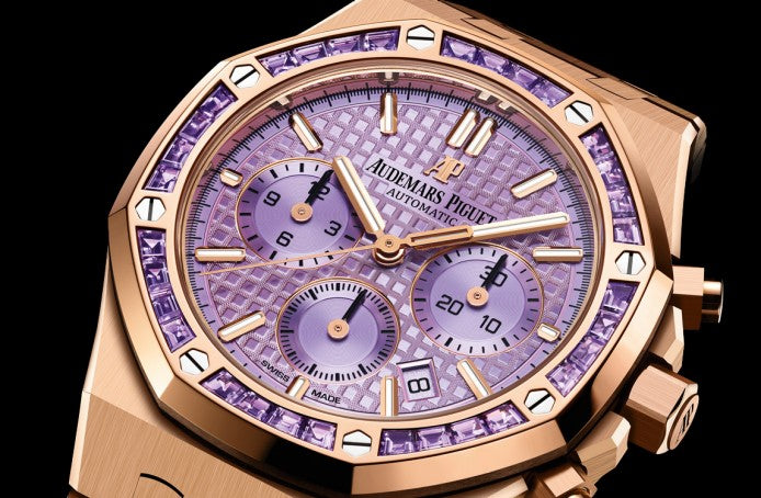 Rose Gold 904L Steel Purple Dial - Watch - 38mm