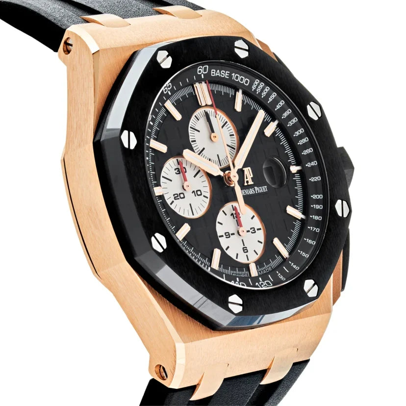Black strap - Titanium black dial - Watch - 44mm
