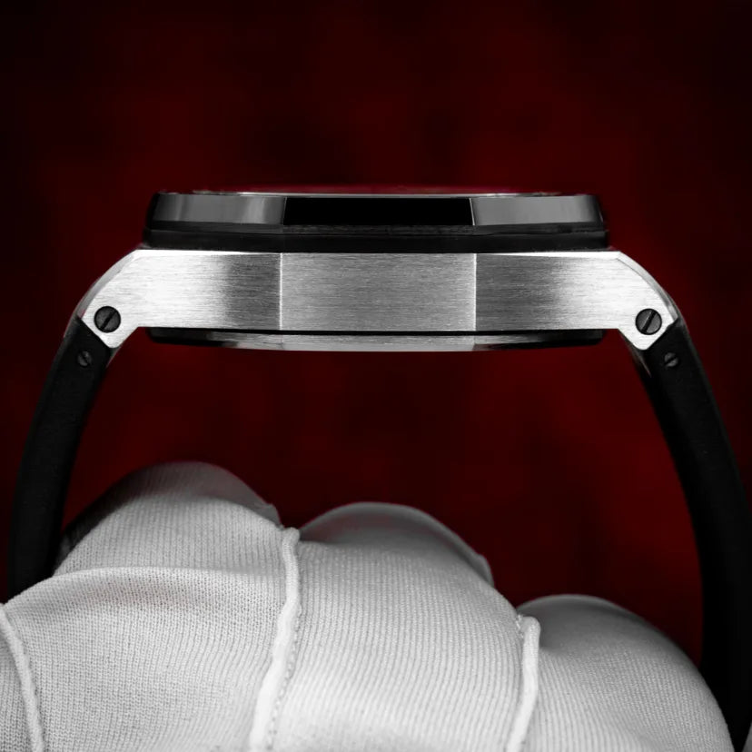 Black strap - Titanium white dial - Watch - 44mm