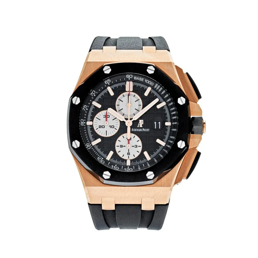Black strap - Titanium black dial - Watch - 44mm