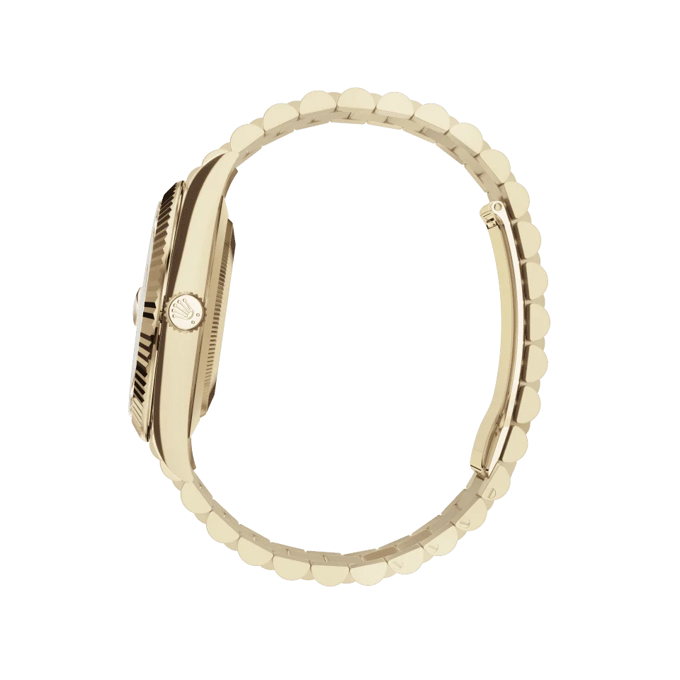 White dial - Gold strap - 40 mm