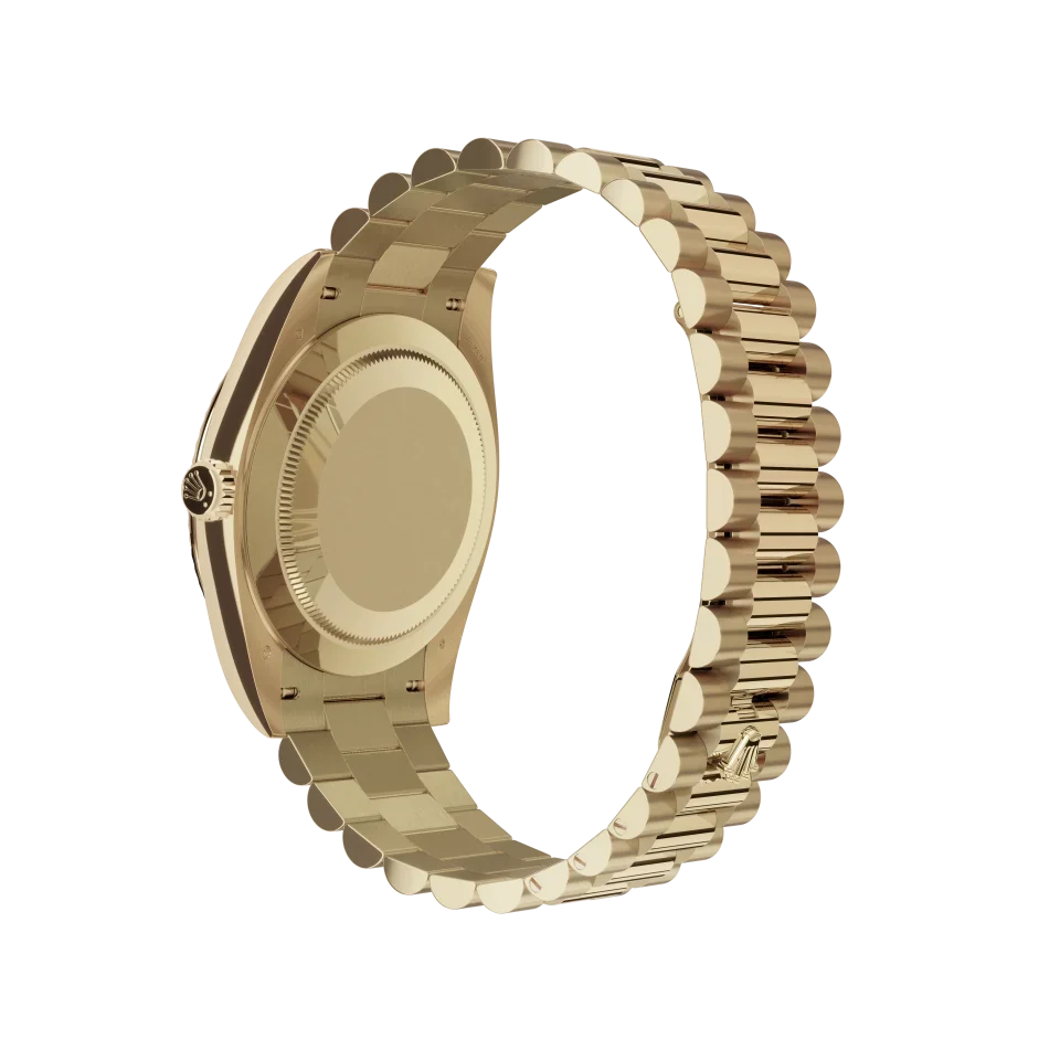 White dial - Gold strap - 40 mm