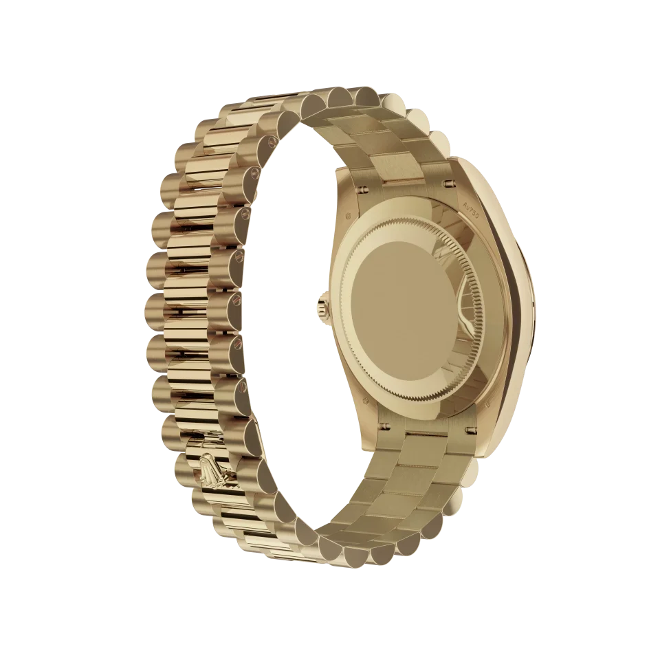 White dial - Gold strap - 40 mm