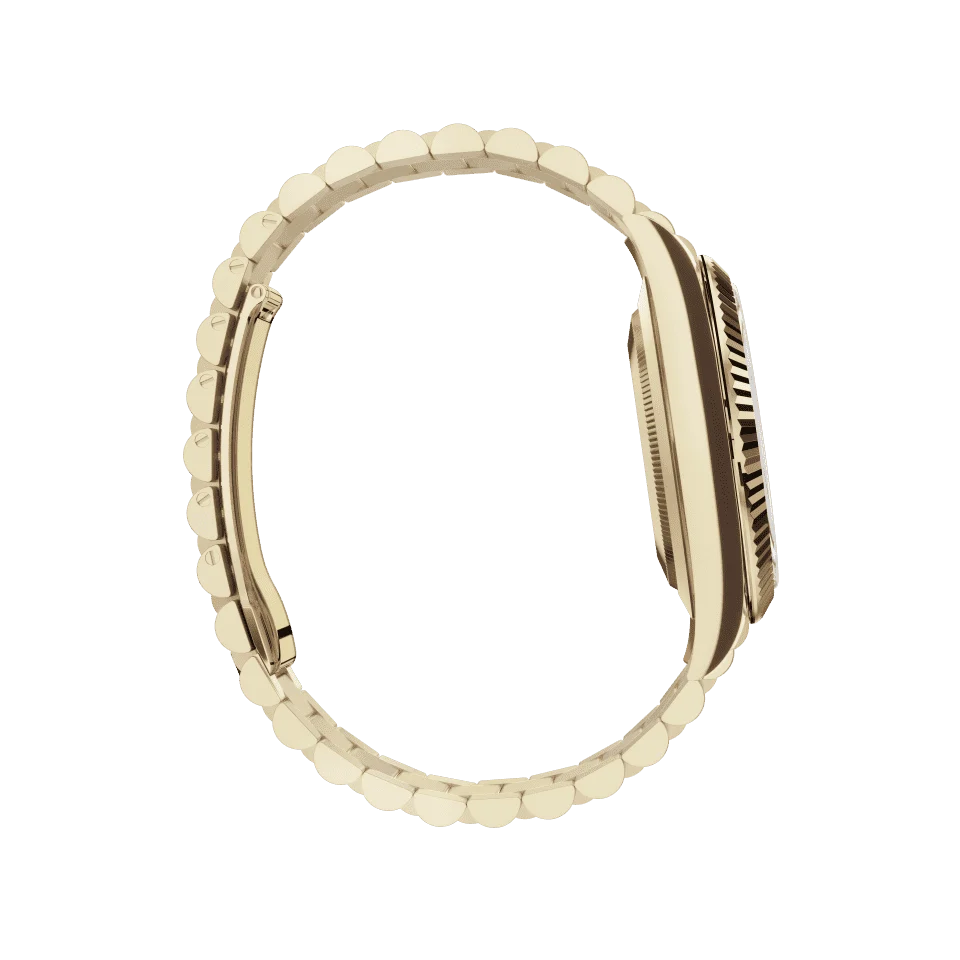 White dial - Gold strap - 40 mm