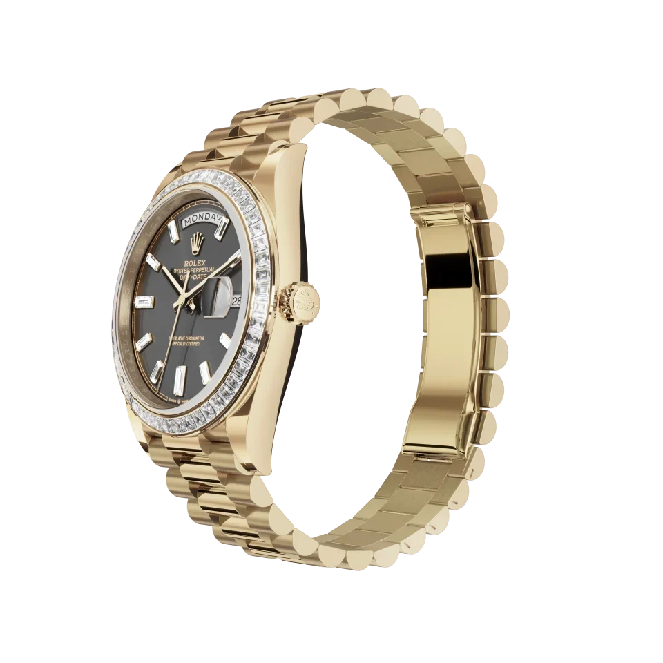 Black dial - Gold strap - 40 mm
