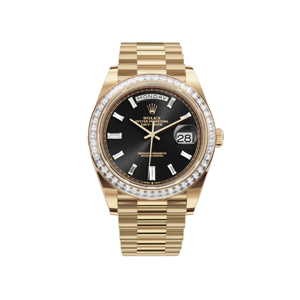 Black dial - Gold strap - 40 mm