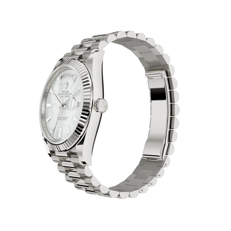 White dial - Silver strap - 40mm
