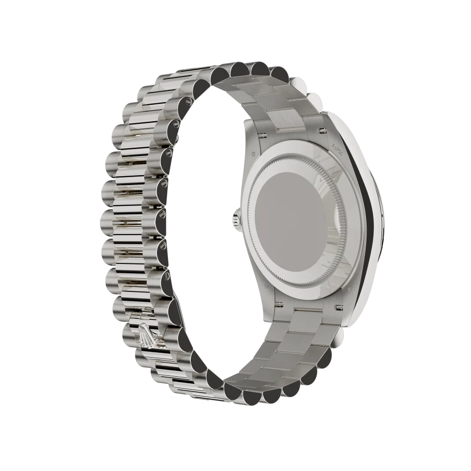 White dial - Silver strap - 40mm