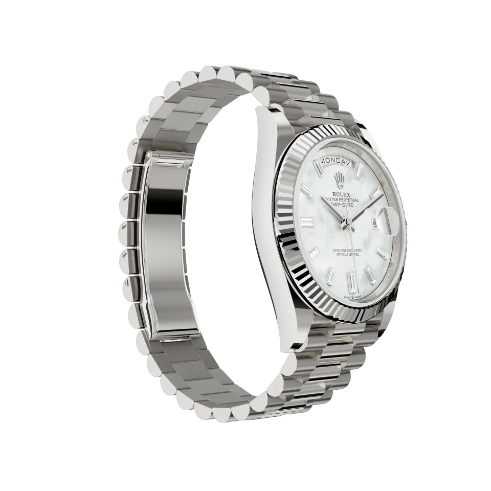 White dial - Silver strap - 40mm