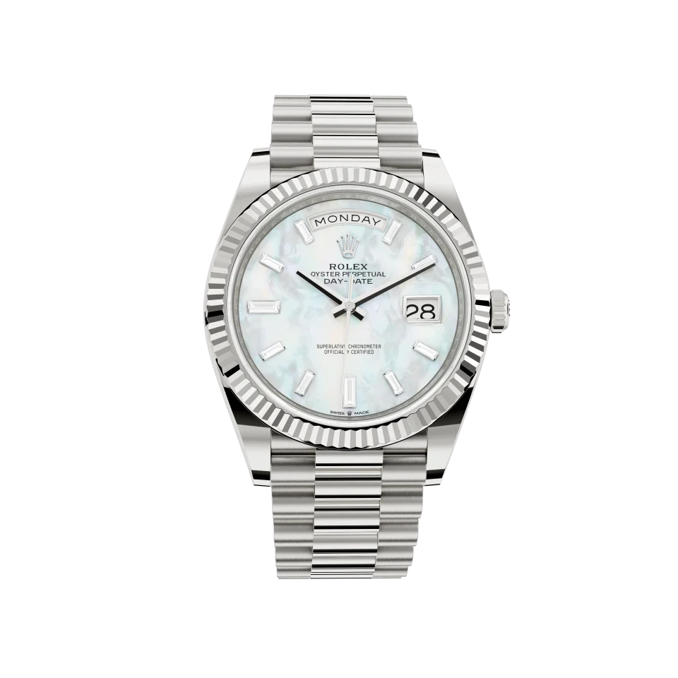 White dial - Silver strap - 40mm