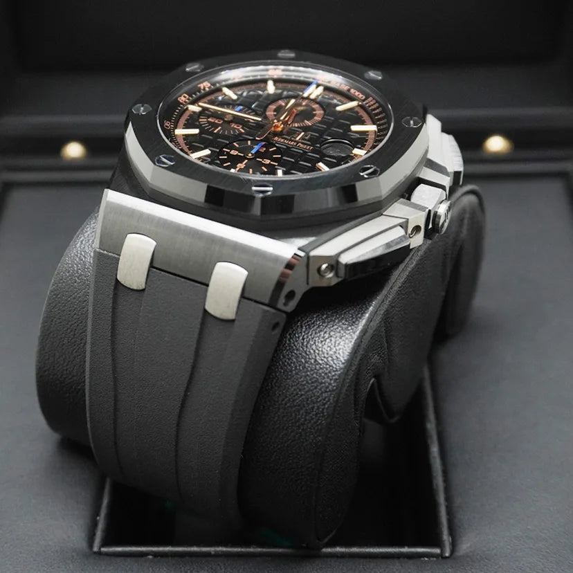 Black strap - Titanium black dial - Watch - 44mm