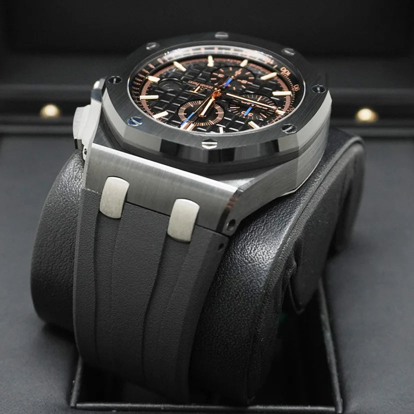 Black strap - Titanium black dial - Watch - 44mm