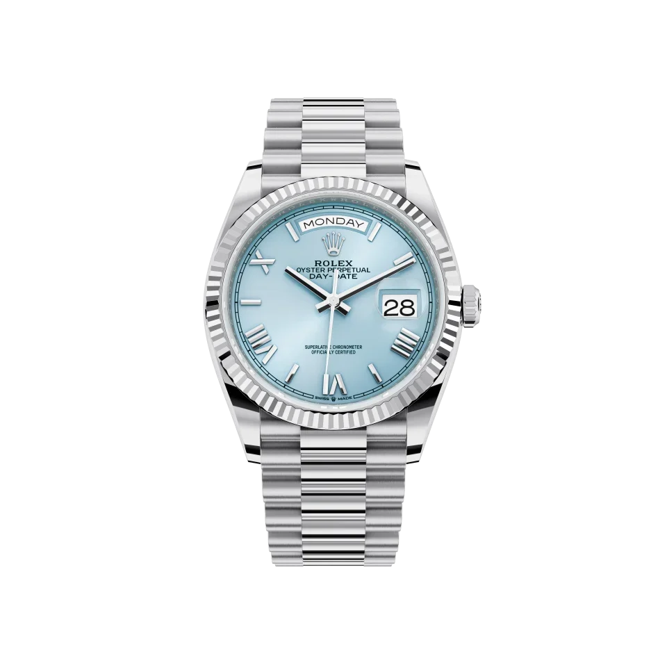 Ice blue dial - Silver strap - 36mm