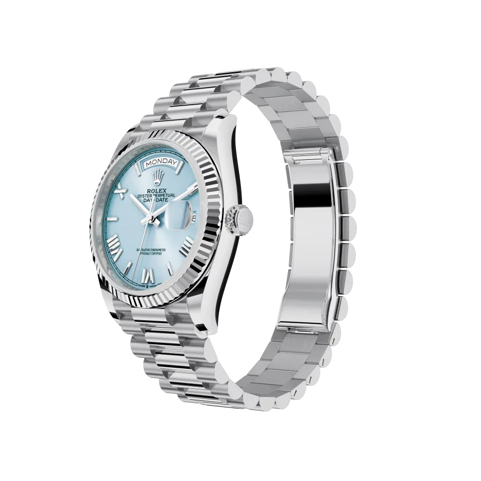 Ice blue dial - Silver strap - 36mm