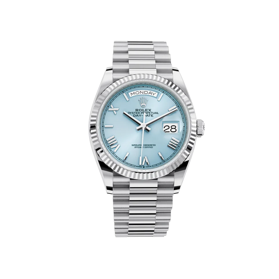 Ice blue dial - Silver strap - 36mm