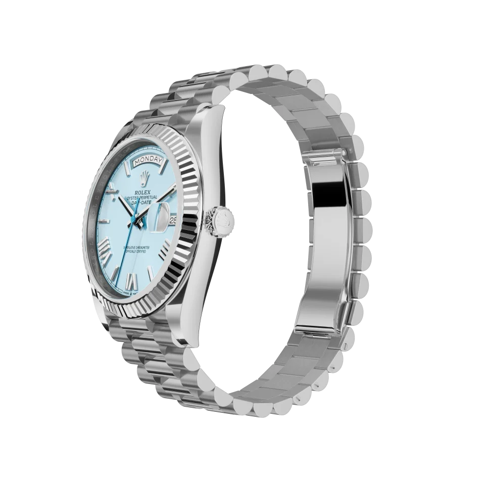 Blue dial - Silver strap - 40 mm