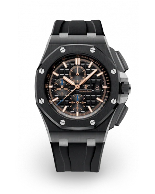 Black strap - Titanium black dial - Watch - 44mm