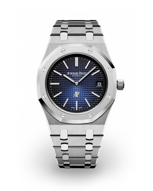 Silver 904L Steel Smoked Blue Dial - Watch - 39mm