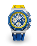 Blue and yellow strap - Titanium blue dial - Watch - 44mm