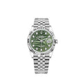 Olive Green Dial Watch -Silver-36MM