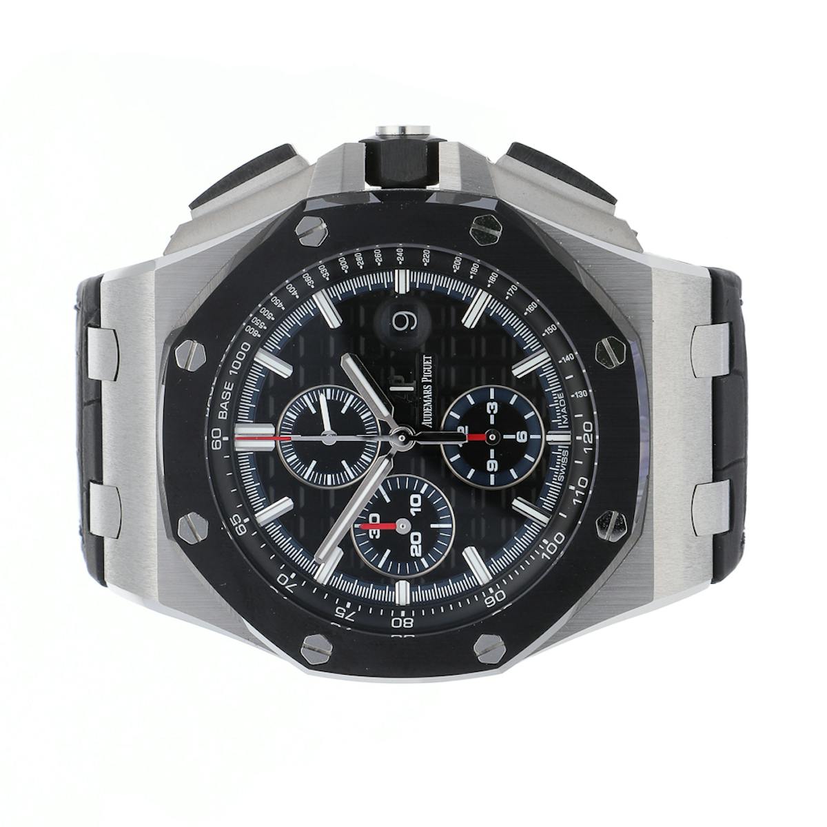 Black strap - Titanium black dial - Watch - 44mm