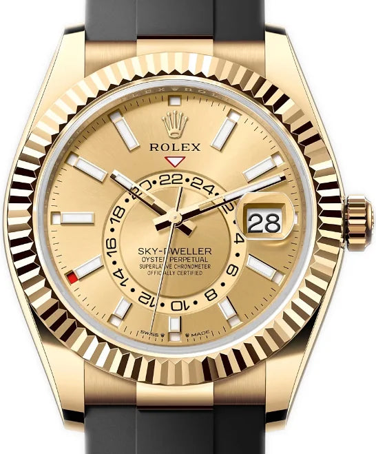 Gold Dial Watch - Black-42MM
