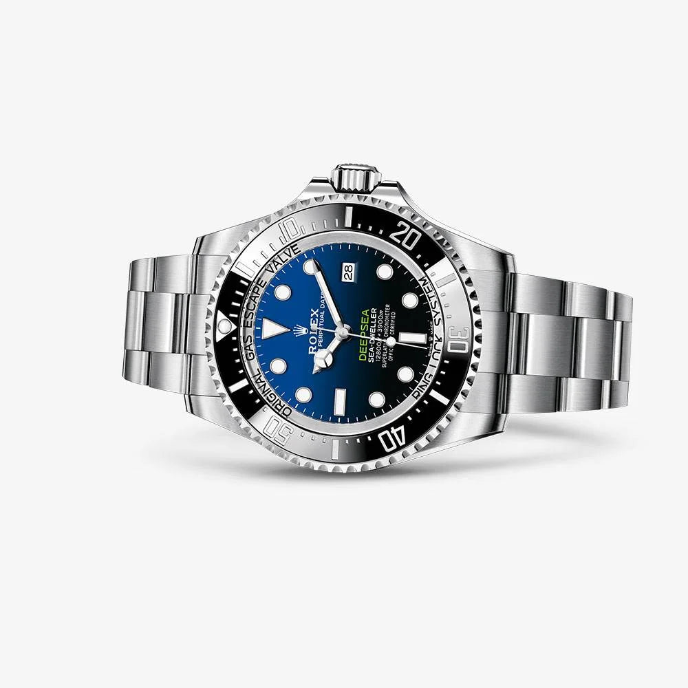 "D-BLUE" color dial watch-silver-44MM