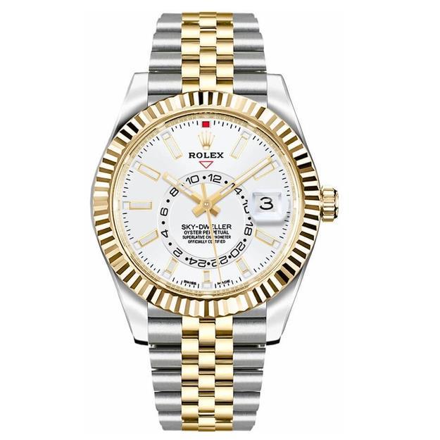 Pure White Dial Watch - Gold-42MM