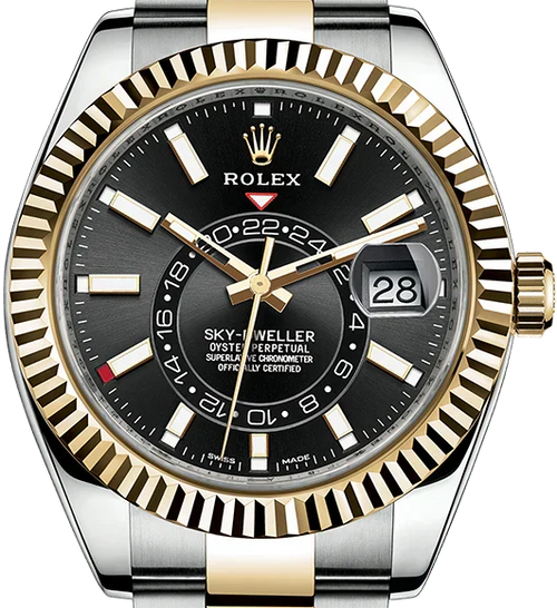 Black Dial Watch - Gold-42MM
