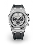 Black 904L steel silver grey, black chronograph bezel panda dial - Watch - 41 mm