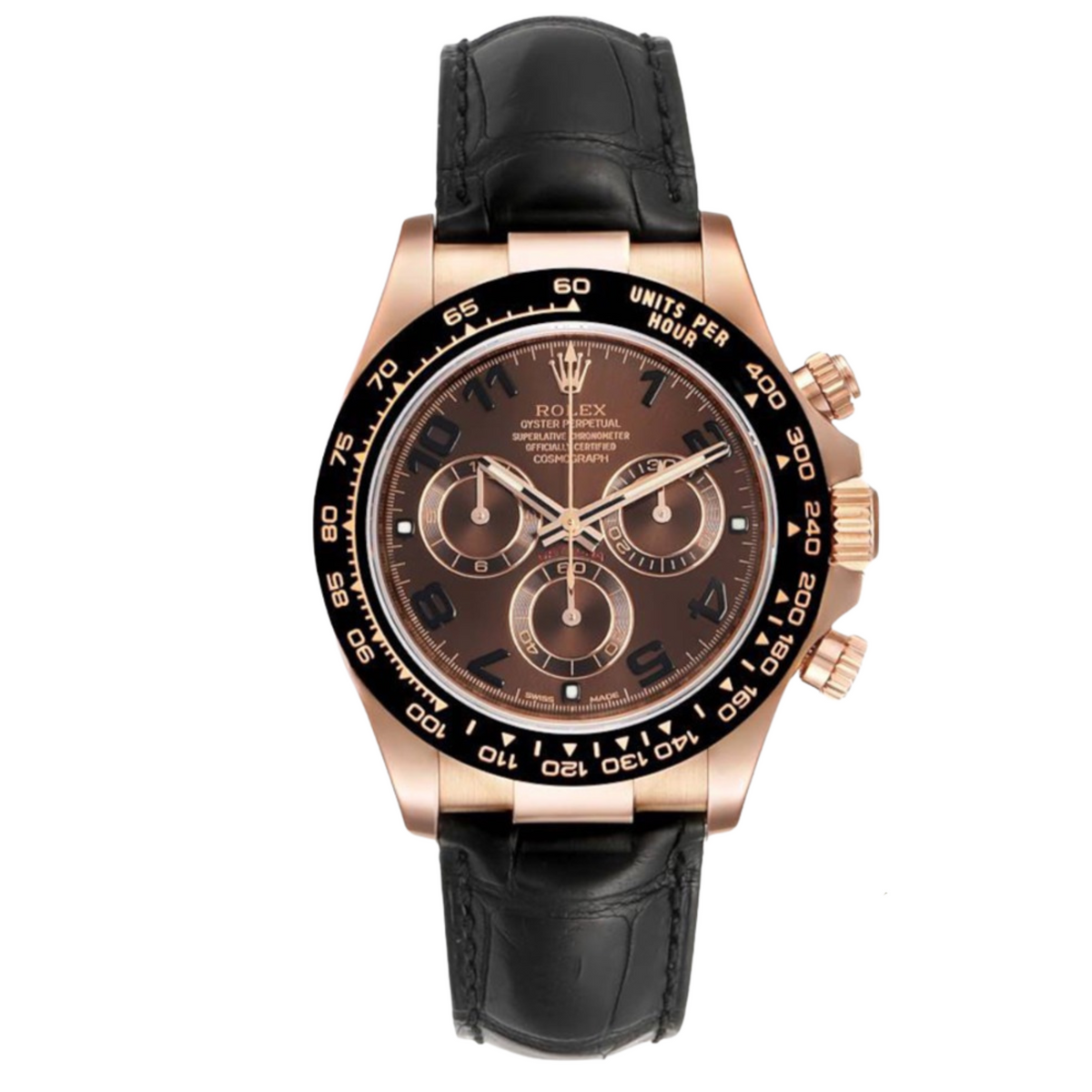 Dark brown dial - black strap -40MM