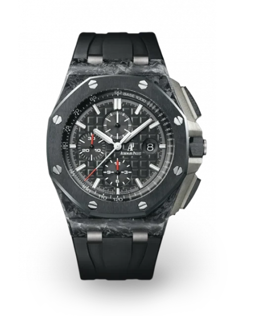 Black strap - Titanium black dial - Watch - 44mm