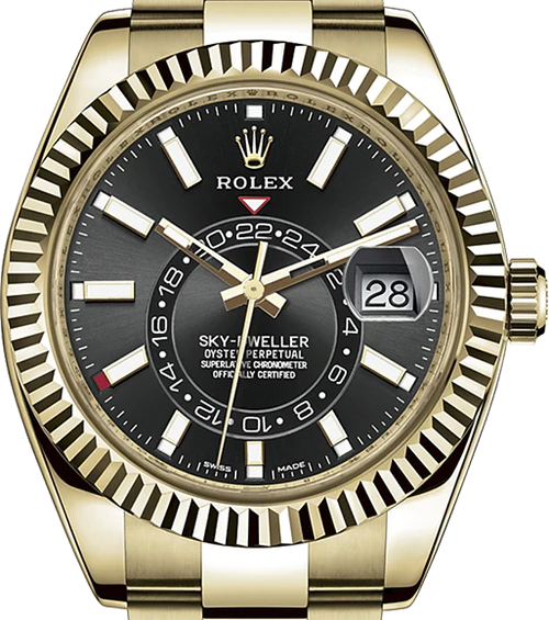 Black Dial Watch - Gold-42MM