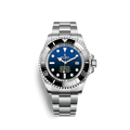 "D-BLUE" color dial watch-silver-44MM