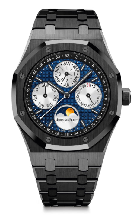 Black 904L Steel blue dial - Watch - 41 mm