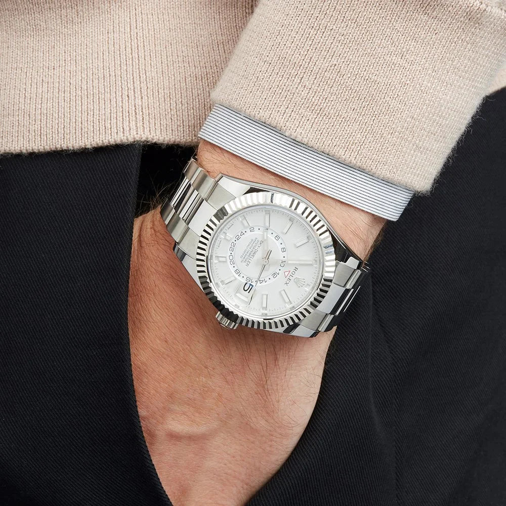 White Dial Watch - Silver-42MM