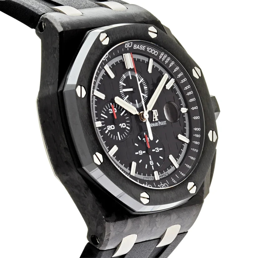 Black strap - Titanium black dial - Watch - 44mm