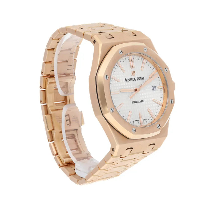 Rose Gold 904L Steel Silver White Dial - Watches - 41mm