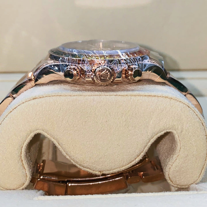 Black dial - Gold strap - Rainbow Di - 40MM